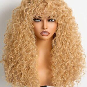 Shoulder Legnth Shaggy Wig With Bangs